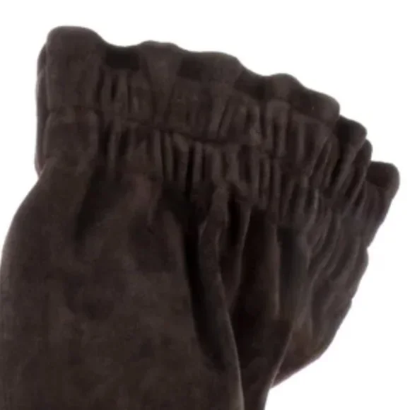 DOLCE & GABBANA suede over the knee THIGH BOOTS chocolate brown 37 6.5 scrunch - Picture 8 of 9